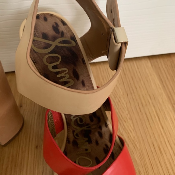 Sam Edelman red sandal heels size 7 - Picture 8 of 8